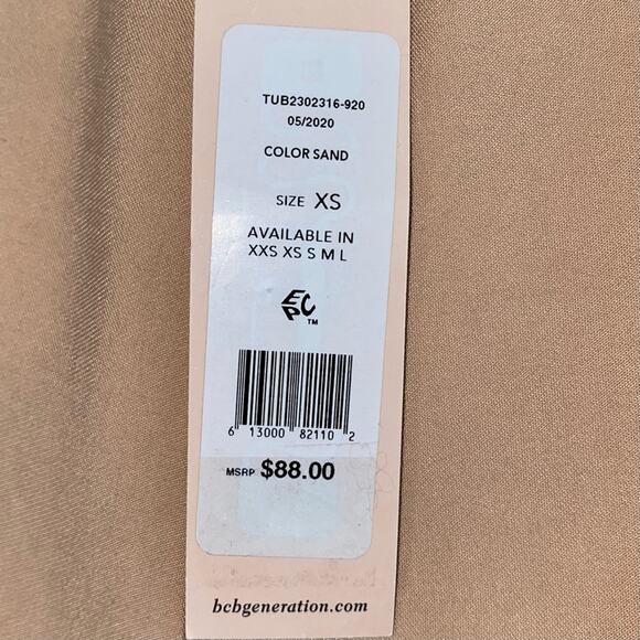 NWT BCBGeneration Faux Side Button Sand Beige Pull-On Pants Size XS - Picture 8 of 15